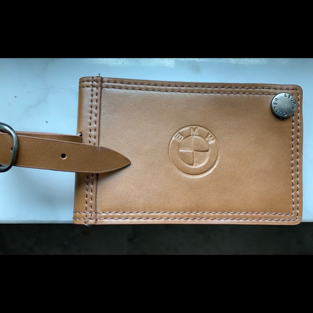 BMW LUGGAGE TAG LEATHER